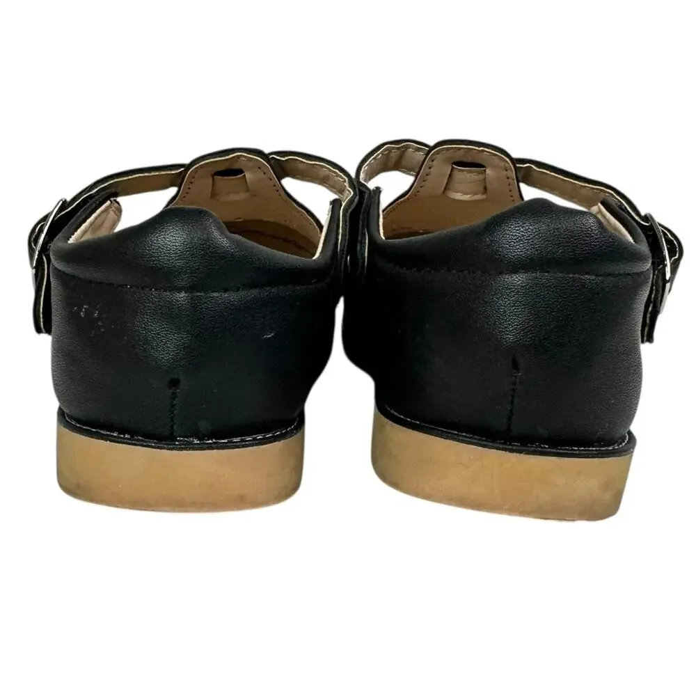 The Doll Maker Classic Black Kids Dress Shoes with Buckle Size 10 Toddler